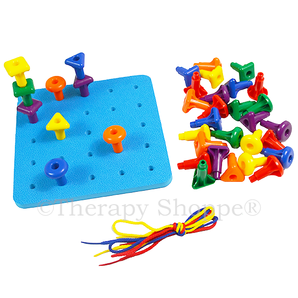  Peg Board Stacking Toddler Toys - Lacing Fine Motor Skills  Montessori Toys for 3 4 5 Year Old Girls and Boys