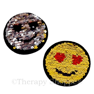 Emoji Sequin Patches 2-pack