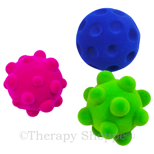 Fuzzi Flocked Tactile Sensory Balls Set