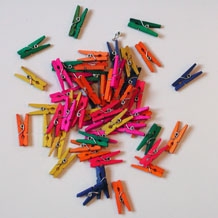 Colored Mini Clothes Pins