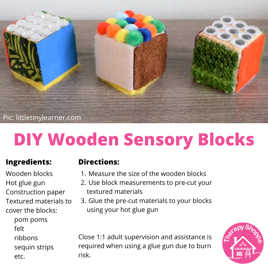 DIY wooden sensory blocks